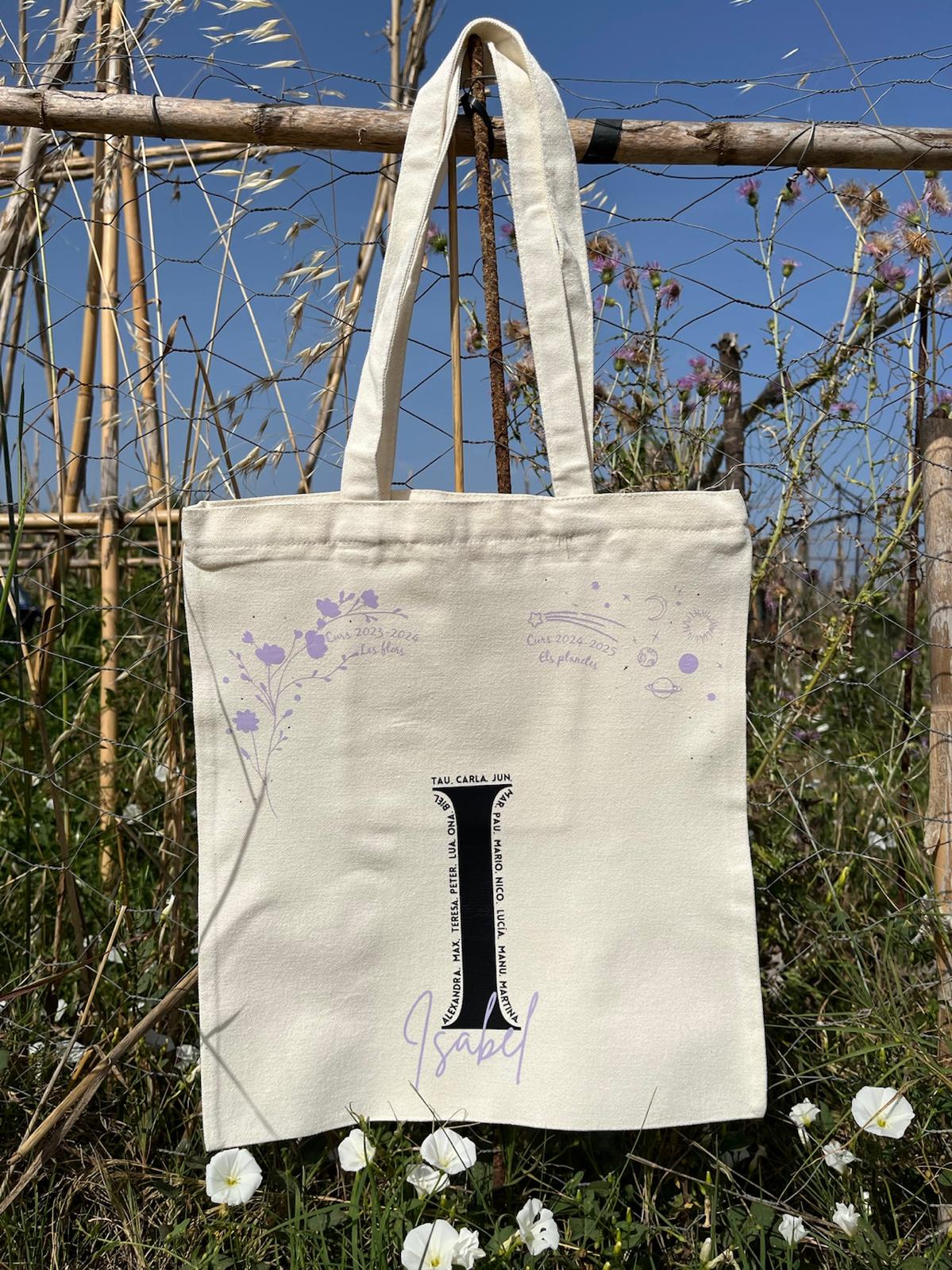 tote bag personalizado con I de Isabel